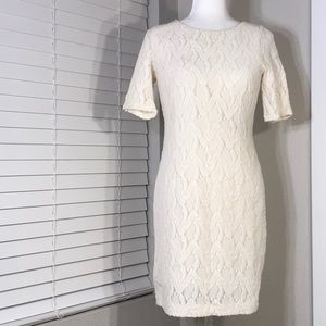 Ann Taylor Cream Lace Dress